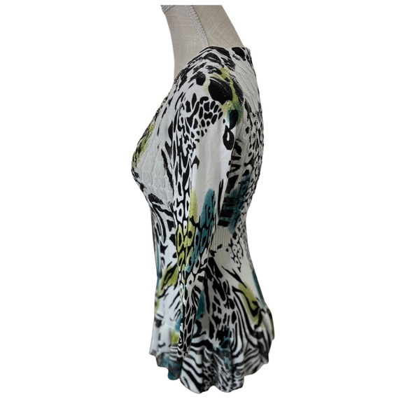 Alberto Makali Colorful Animal Print Cardigan Sweater - Picture 2 of 10